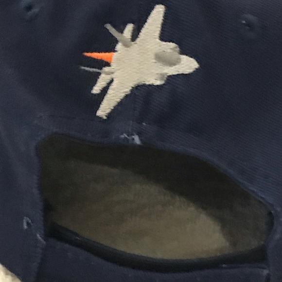 USA Crafted for U.S. Air Force Reserve Adjustable Navy Blue Ball Cap - Picture 7 of 14